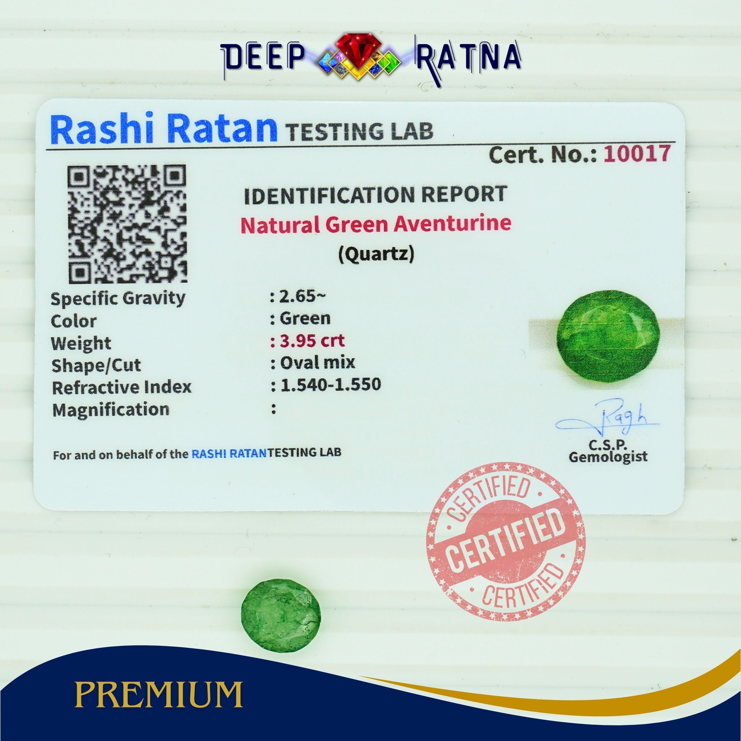 Green Aventurine 3.95 carat