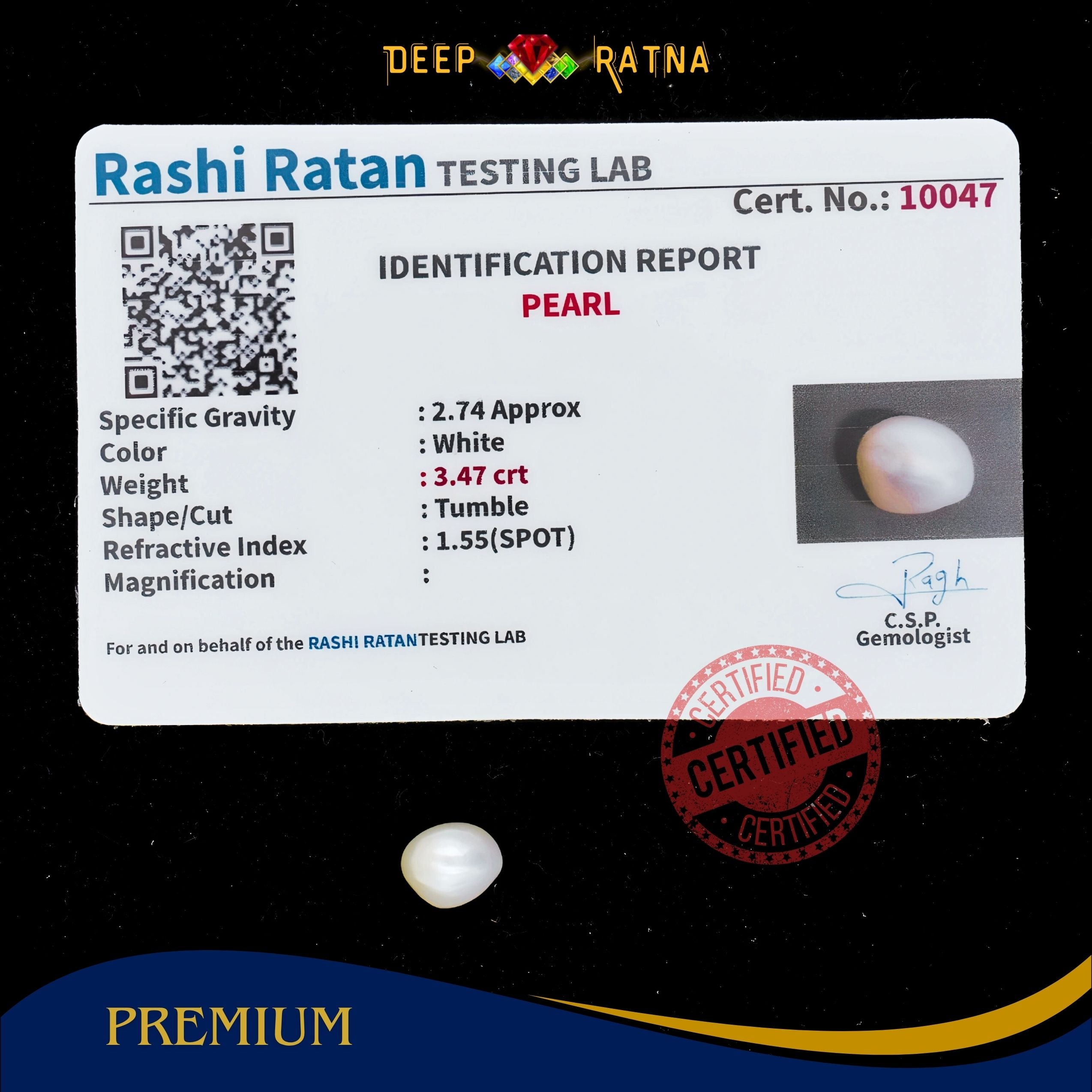 Pearl 3.47 Carat (Keshi)