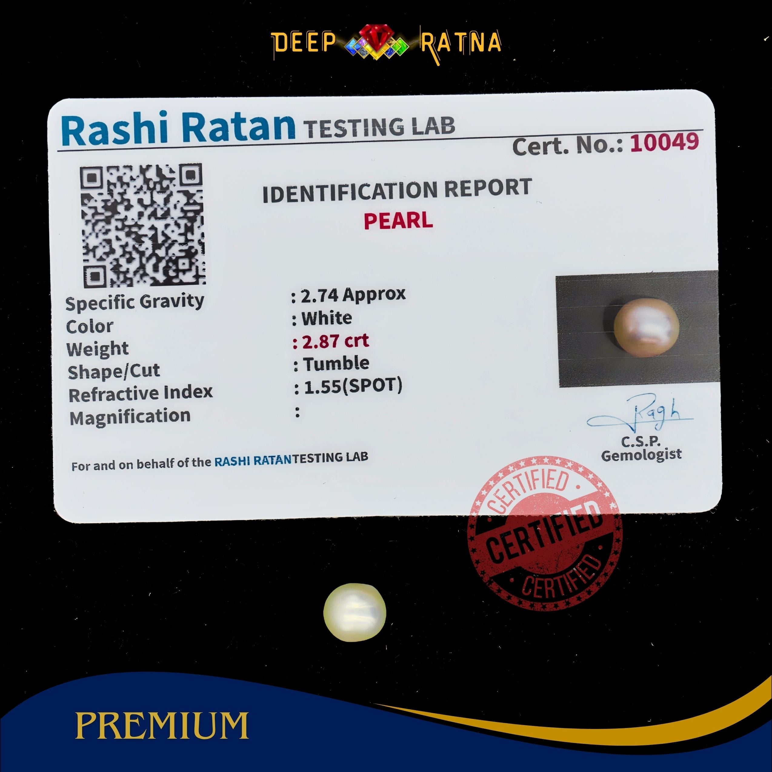 Pearl 2.87 Carat (Keshi)