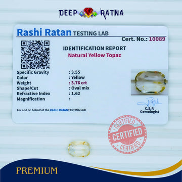 Yellow Topaz 3.76 Carat