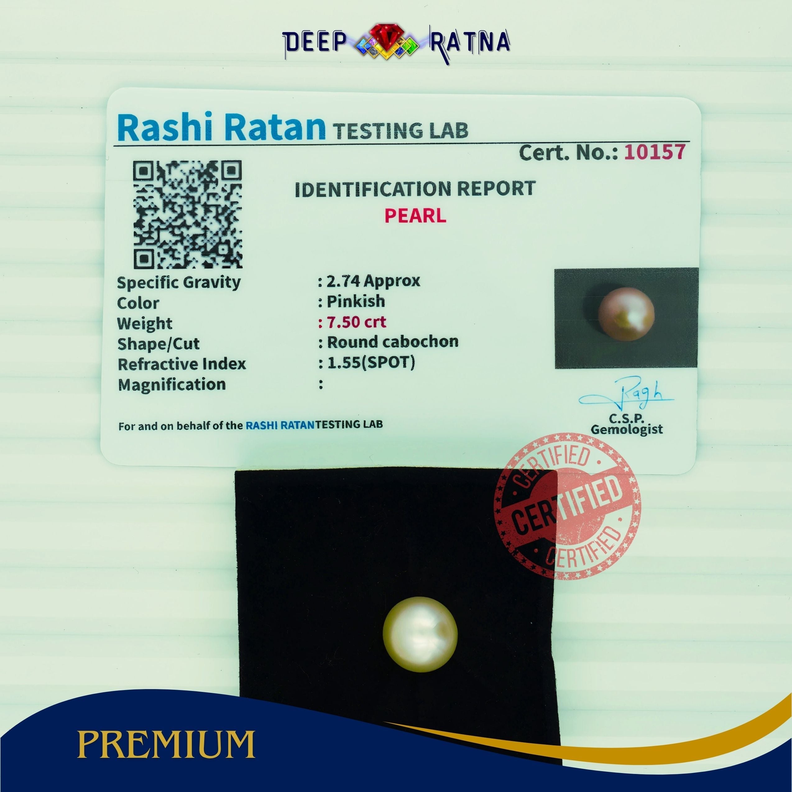 Golden Pearl 7.50 carat (Fresh Water)