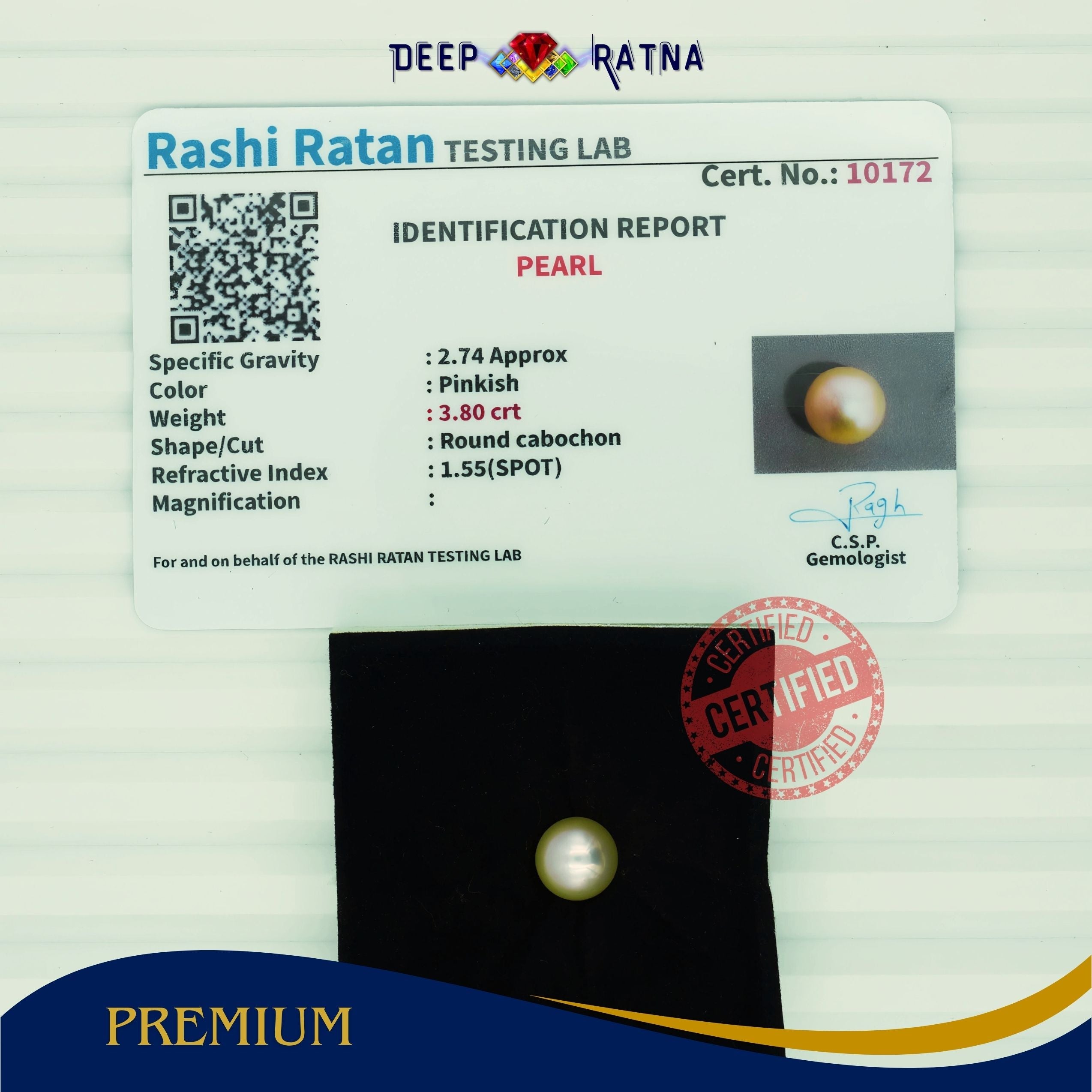 Golden Pearl 3.80 carat (Fresh Water)