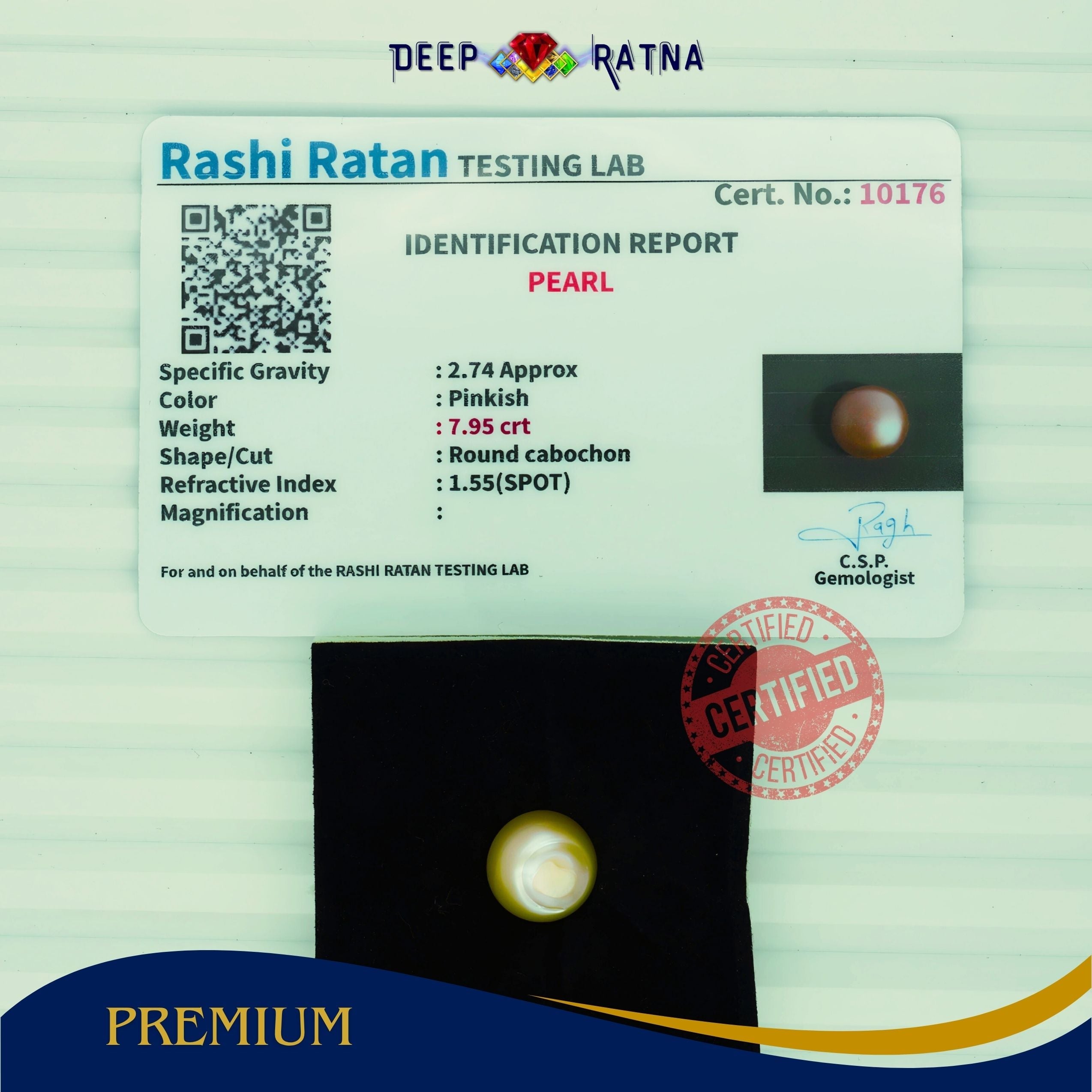 Golden Pearl 7.95 carat (Fresh Water)