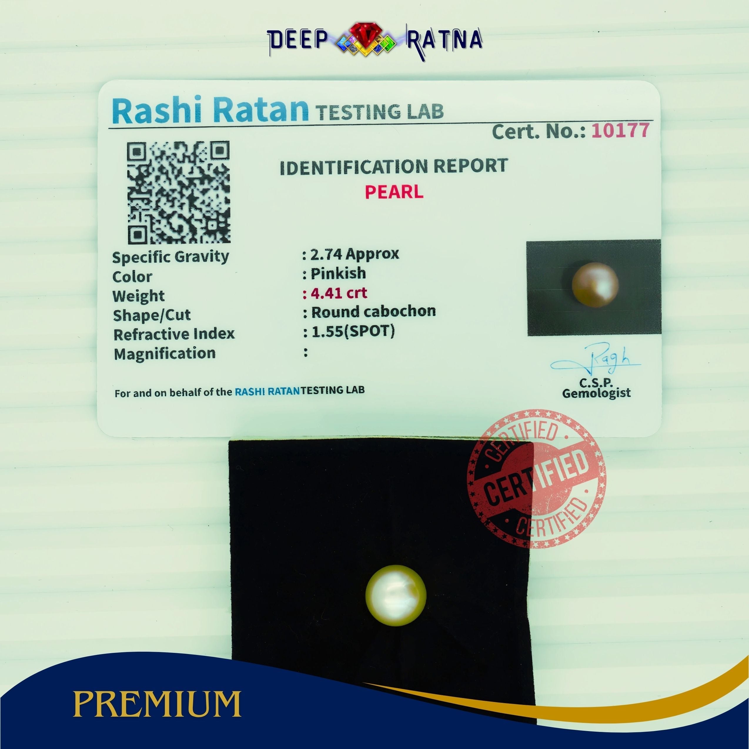 Golden Pearl 4.41 carat (Fresh Water)