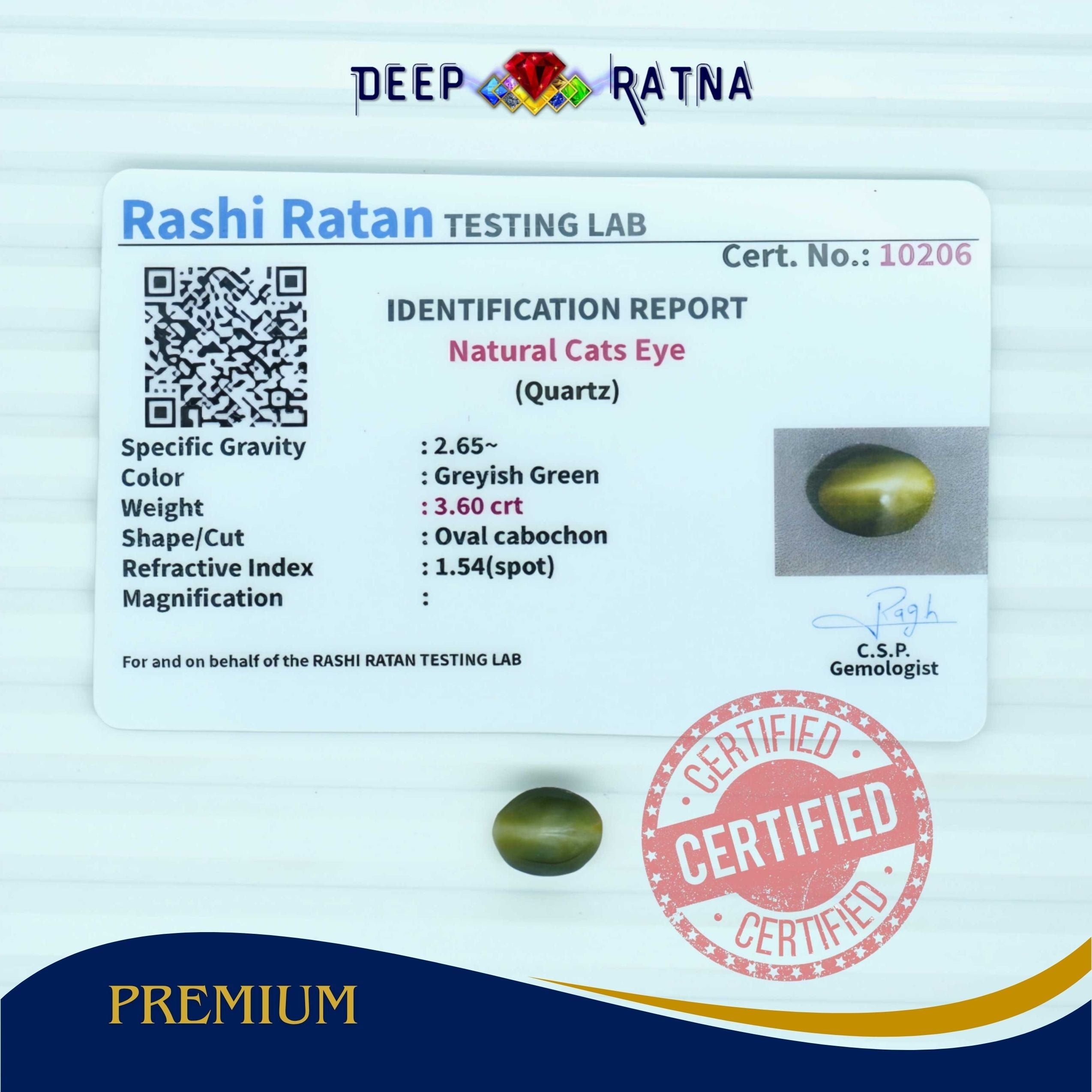 Cats Eye 3.60 Carat (Indian)