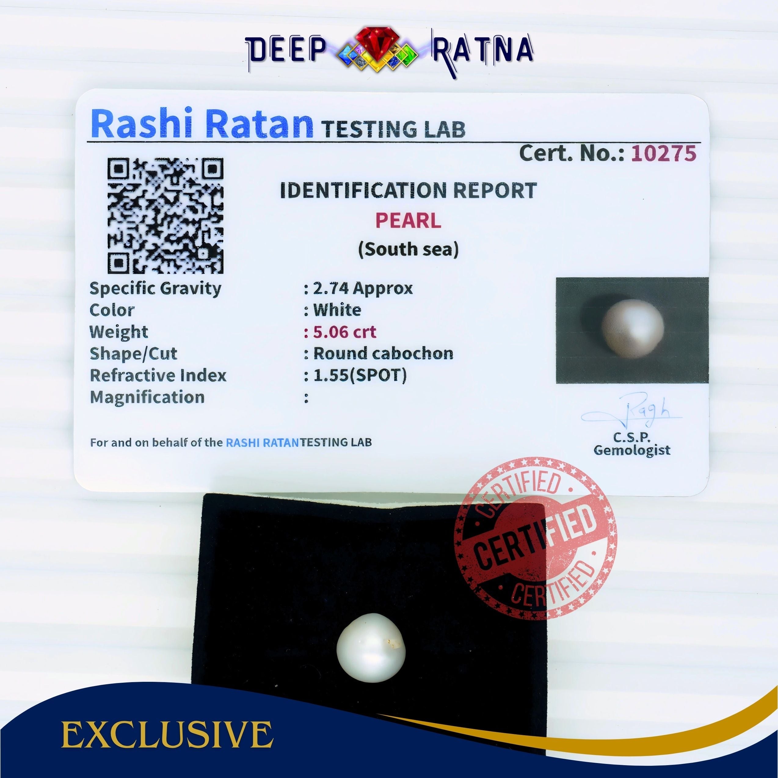 South Sea Pearl 5.06 Carat Cultured