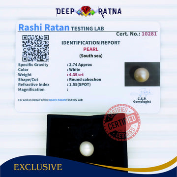 South Sea Pearl 4.35 Carat Cultured