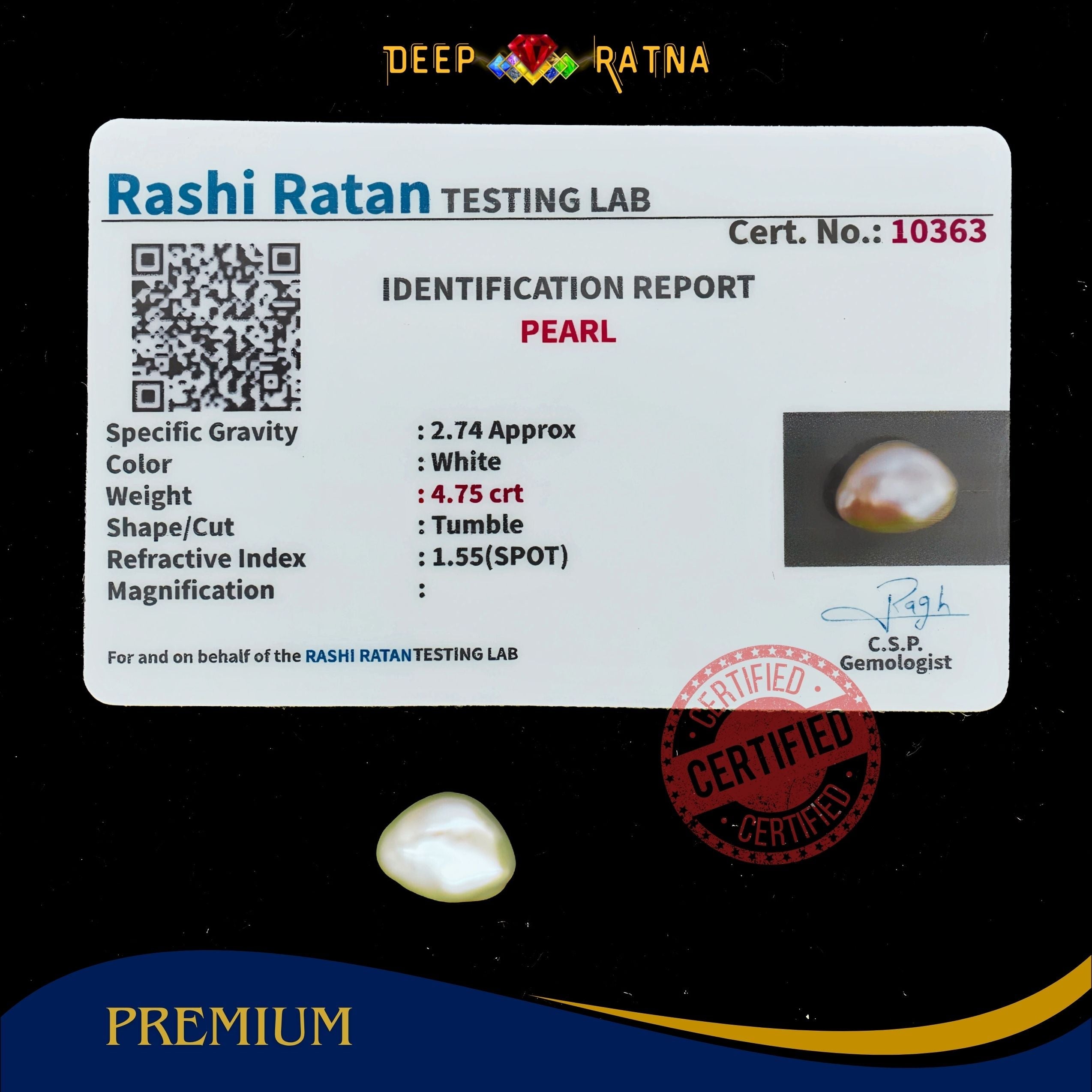 Pearl 4.75 Carat (Keshi)