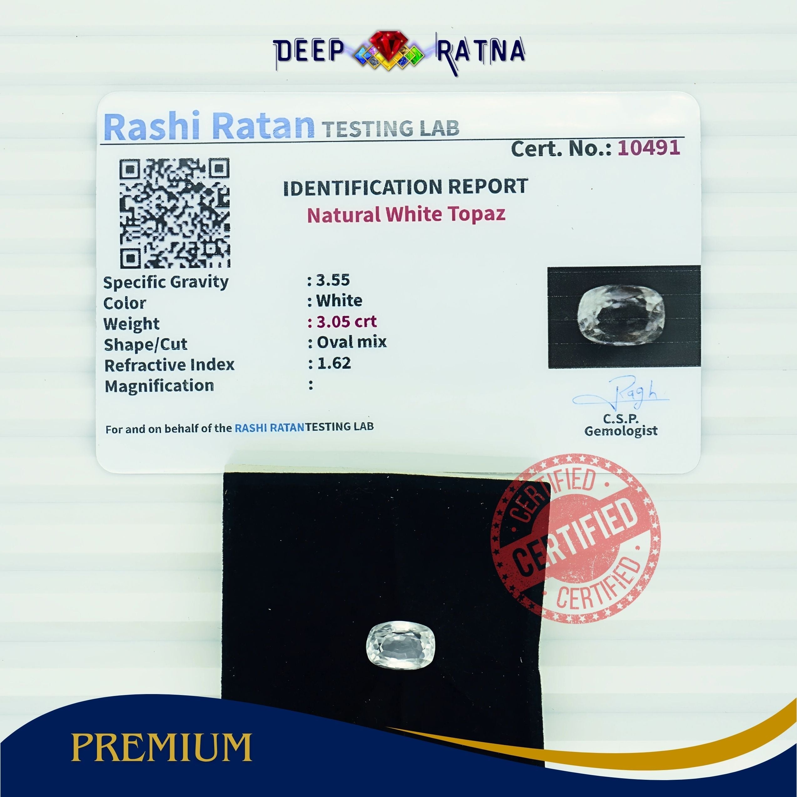 White Topaz 3.05 Carat
