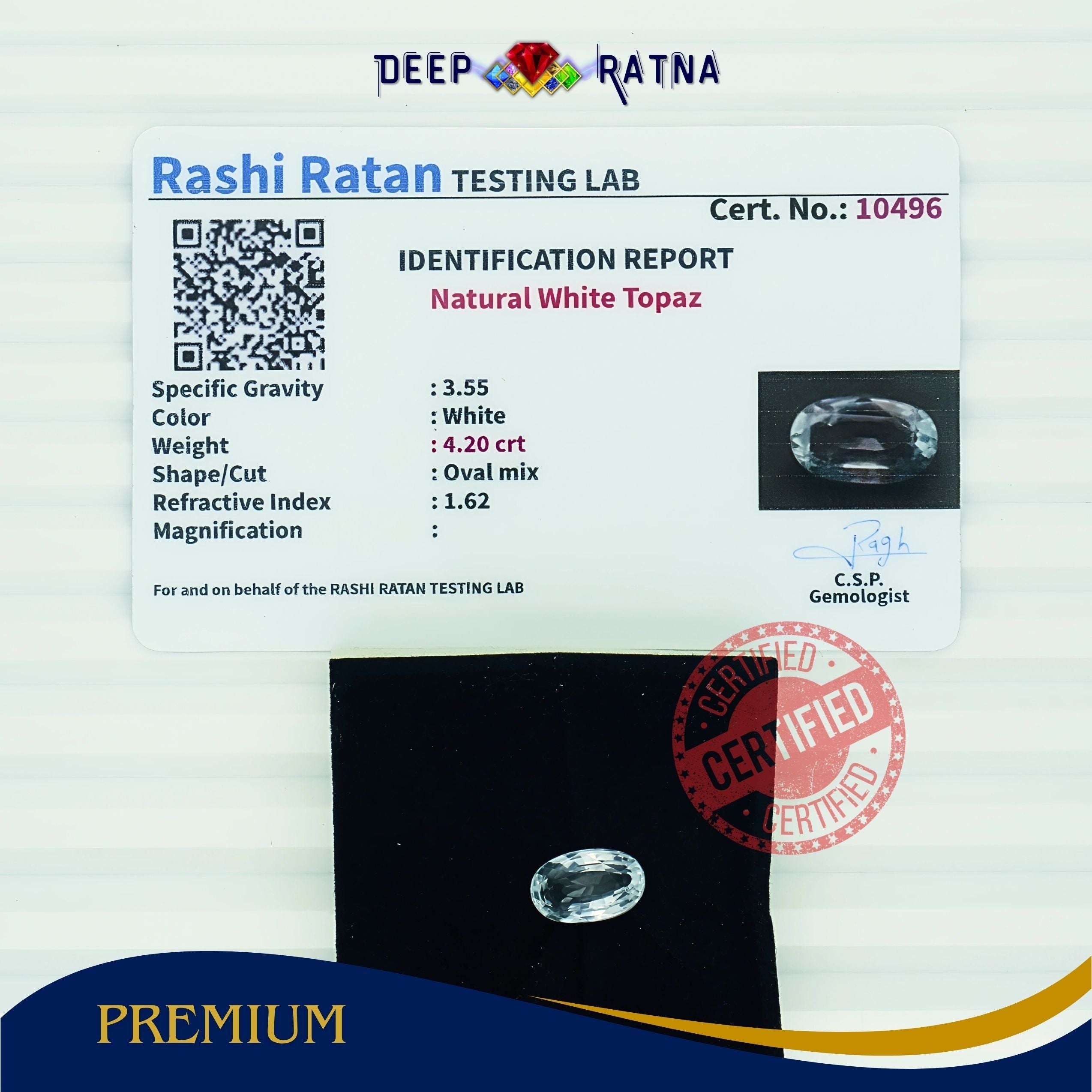White Topaz 4.20 Carat