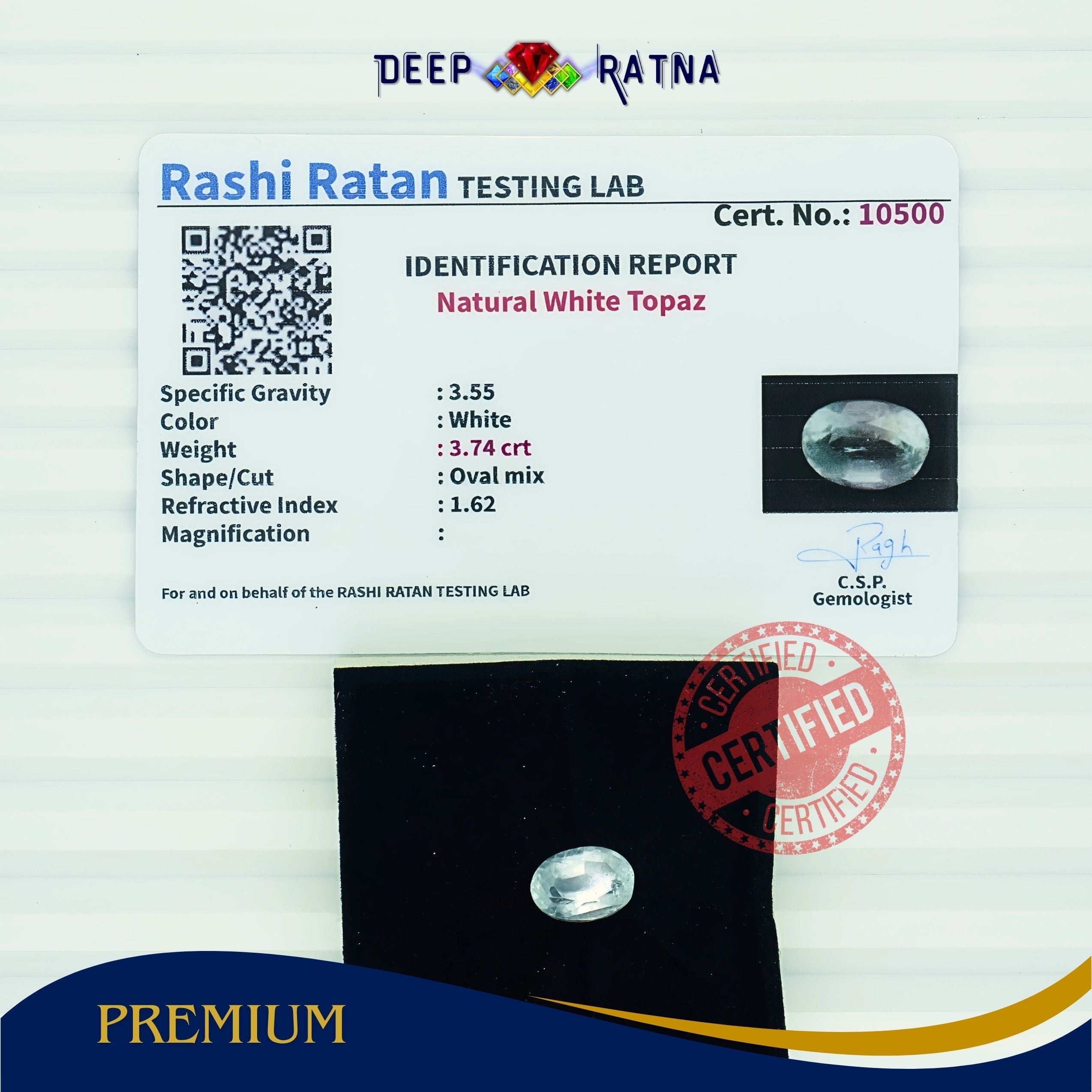 White Topaz 3.74 Carat