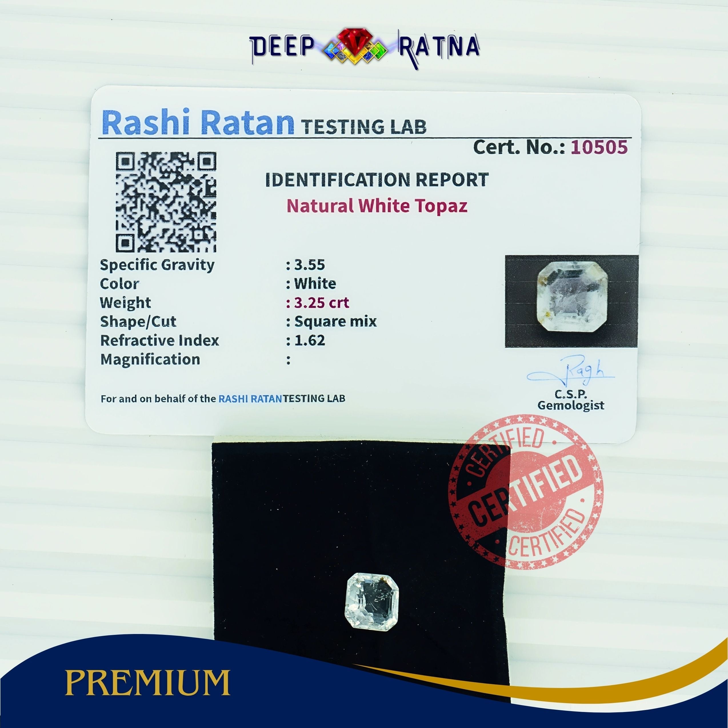 White Topaz 3.25 Carat