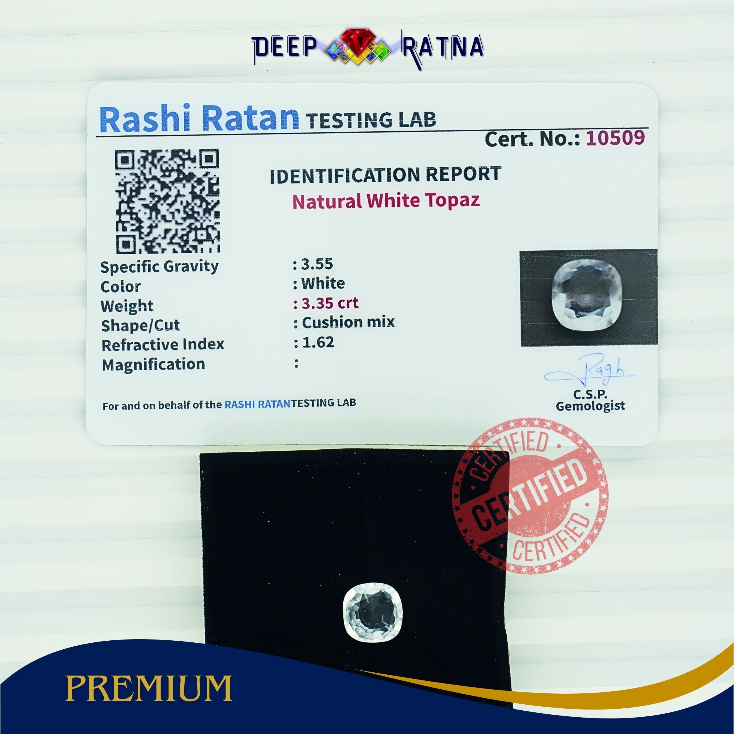 White Topaz 3.35 Carat