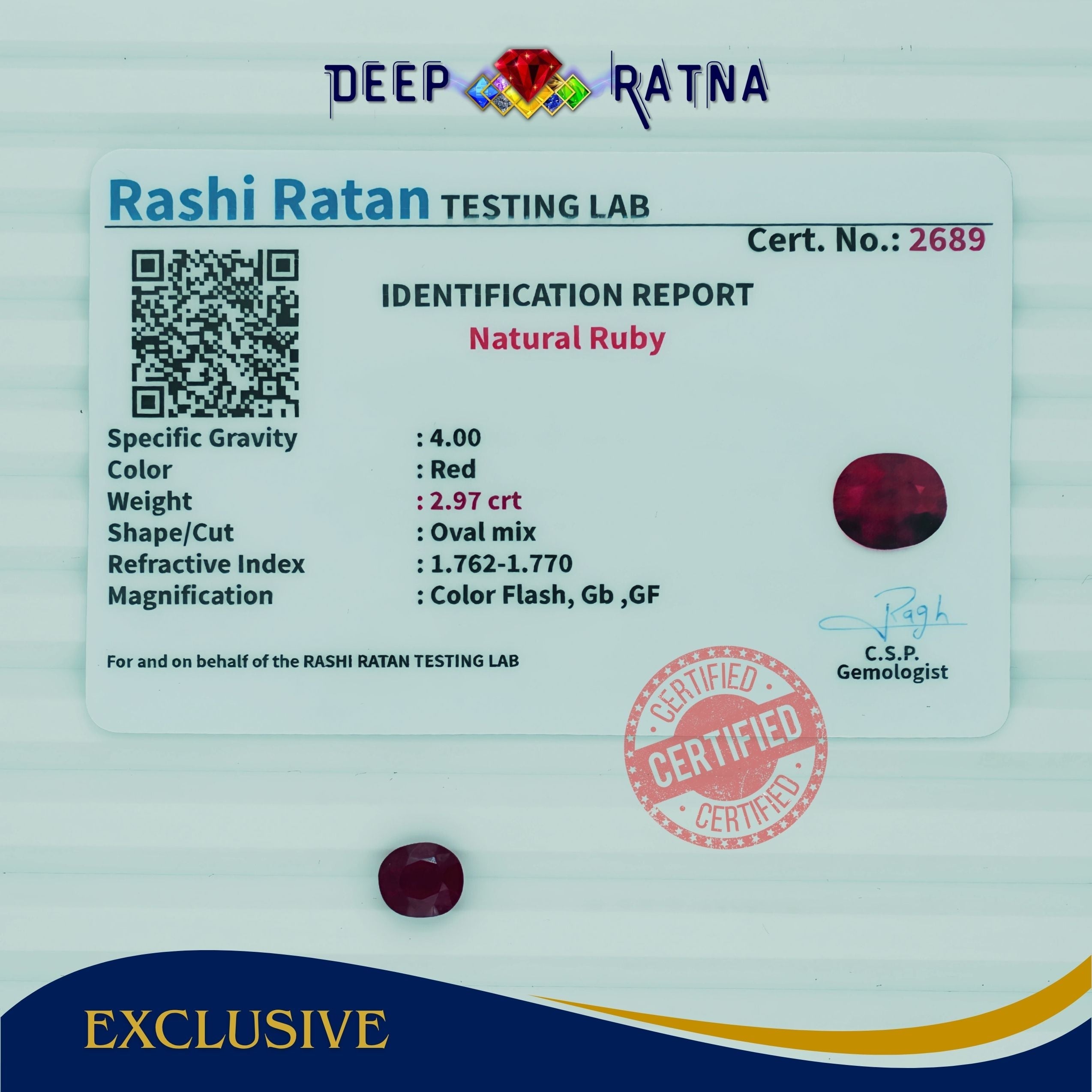 Ruby 2.97 Carat (Africa)