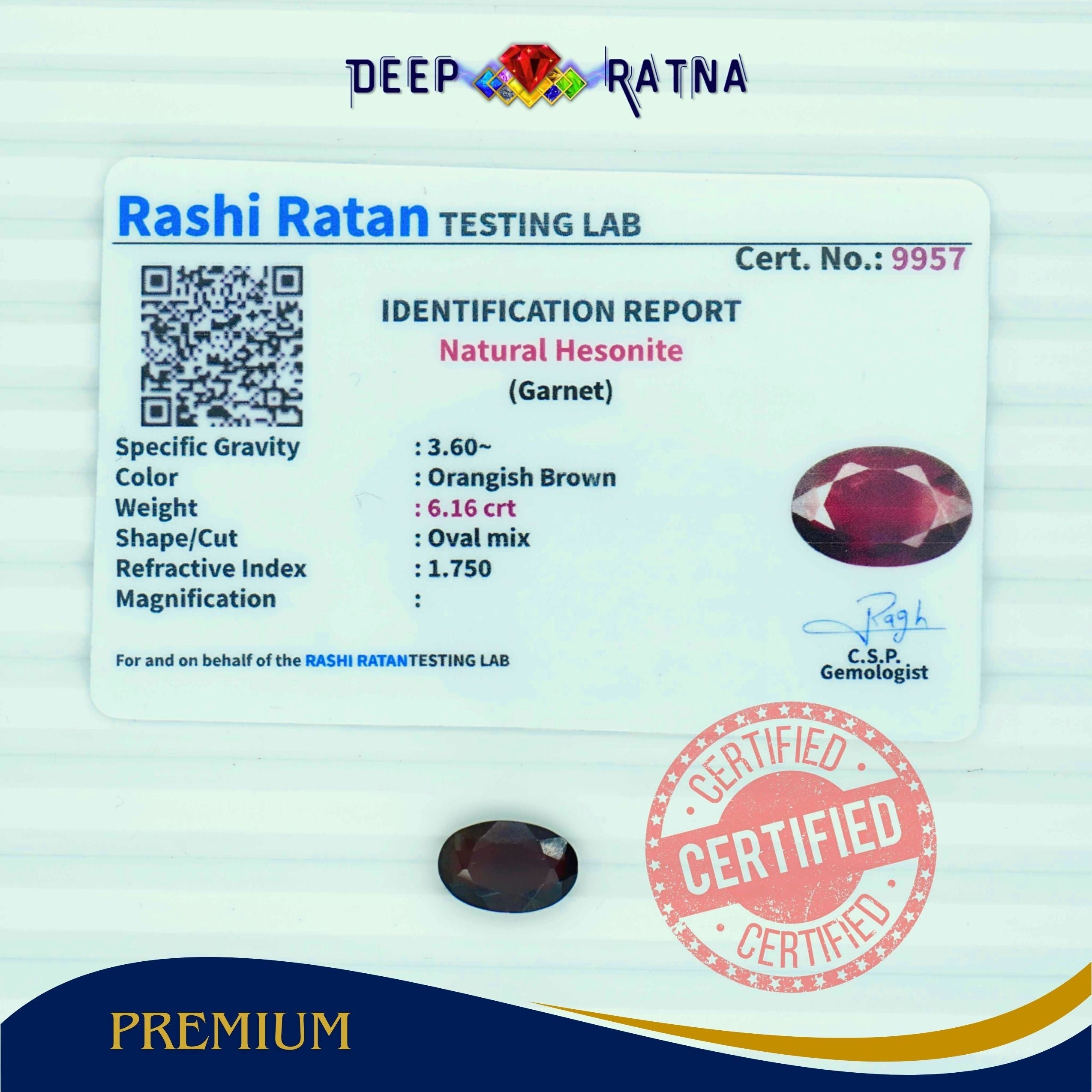 Hessonite 6.16 Carat (Africa)