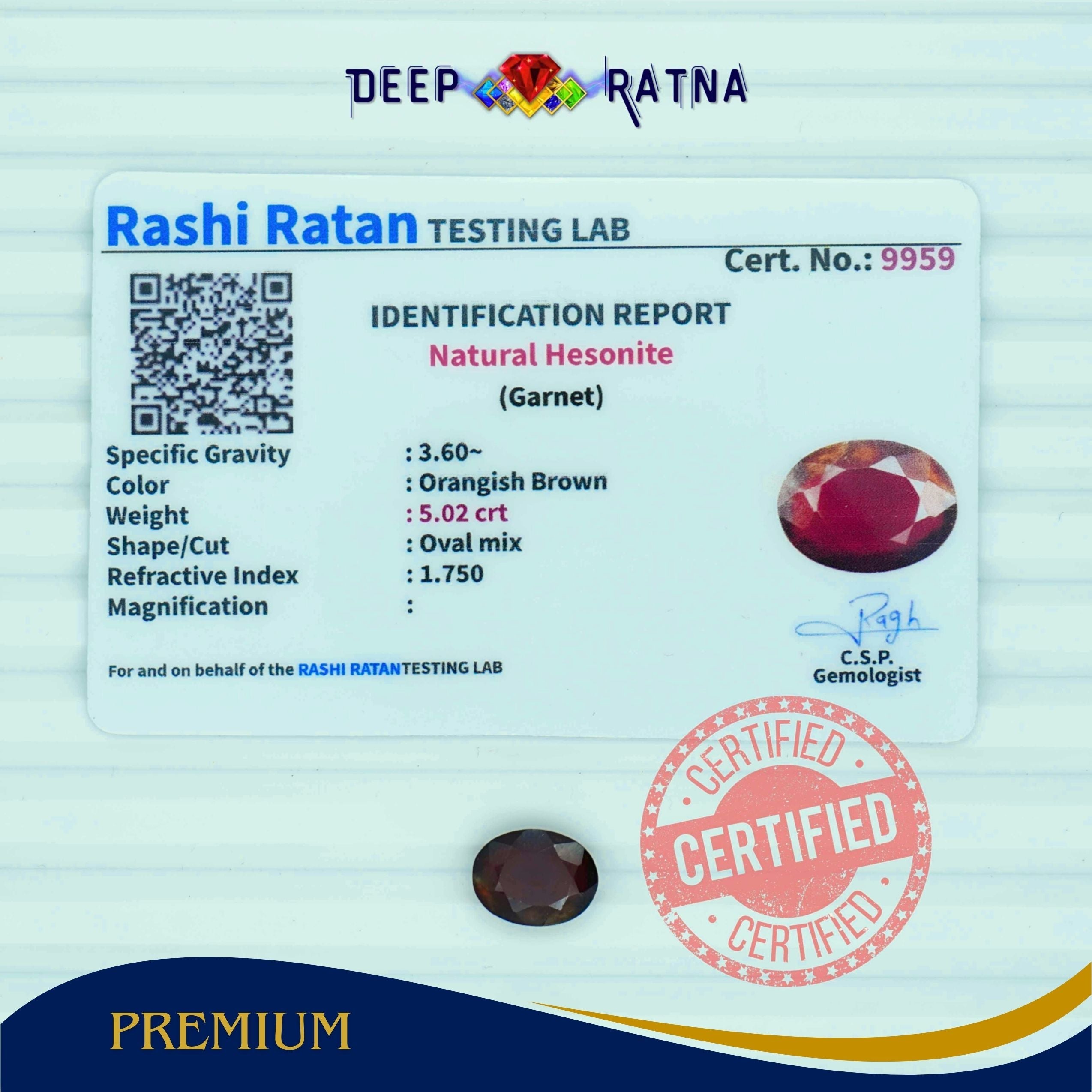 Hessonite 5.02 Carat (Africa)