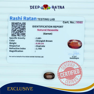 Hessonite 6.05 Carat (Ceylon)