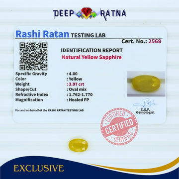 Yellow Sapphire 3.97 Carat (Thailand)