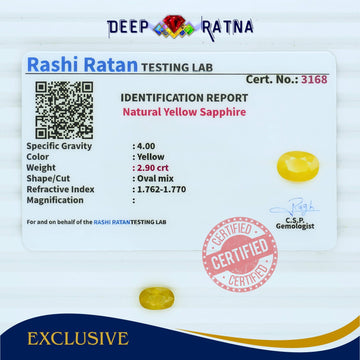 Yellow Sapphire 2.90 Carat (Thailand)