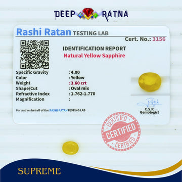 Yellow Sapphire 3.60 Carat (Thailand)