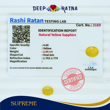 Yellow Sapphire 2.95 Carat (Thailand)