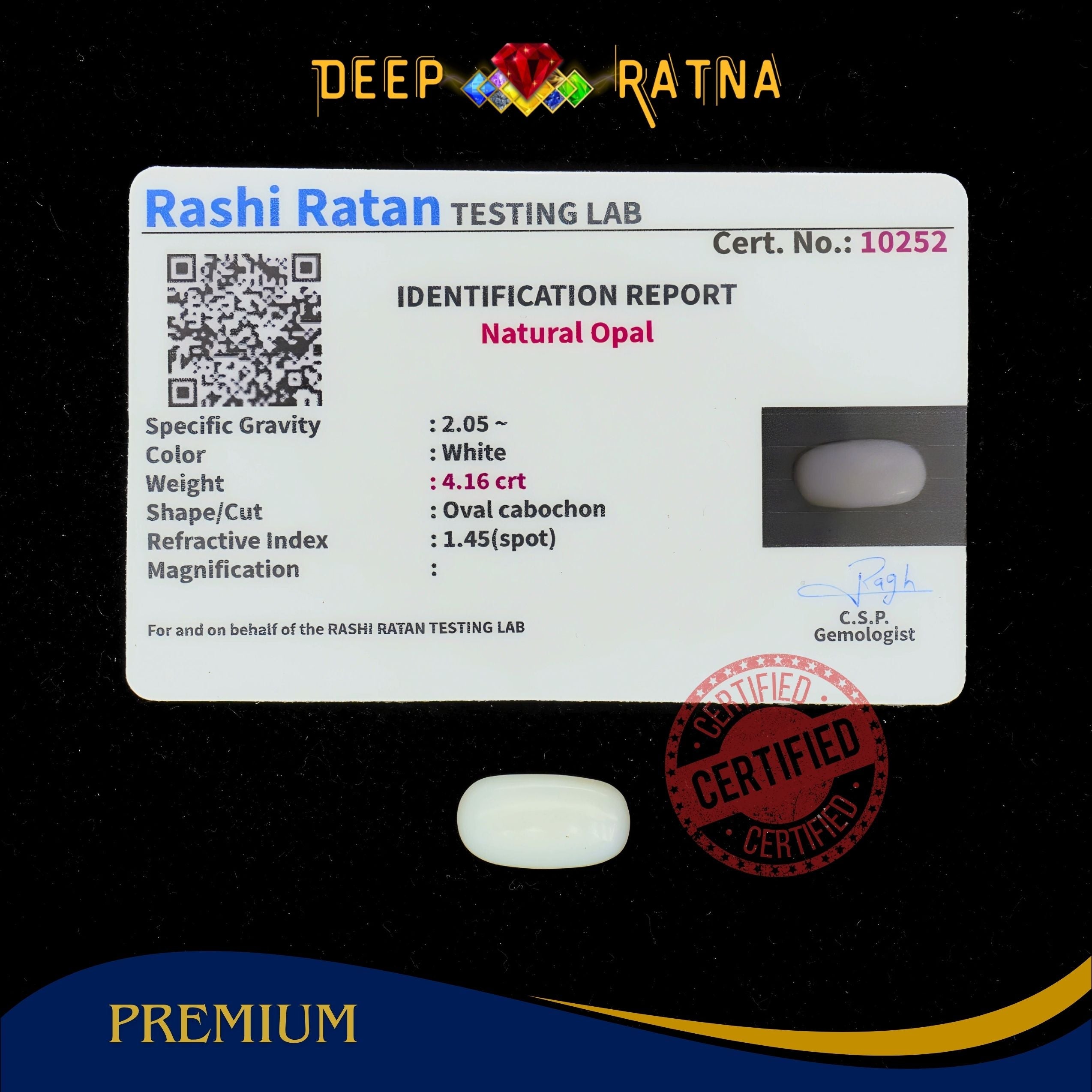 Opal 4.16 Carat Australian (Without Fire)