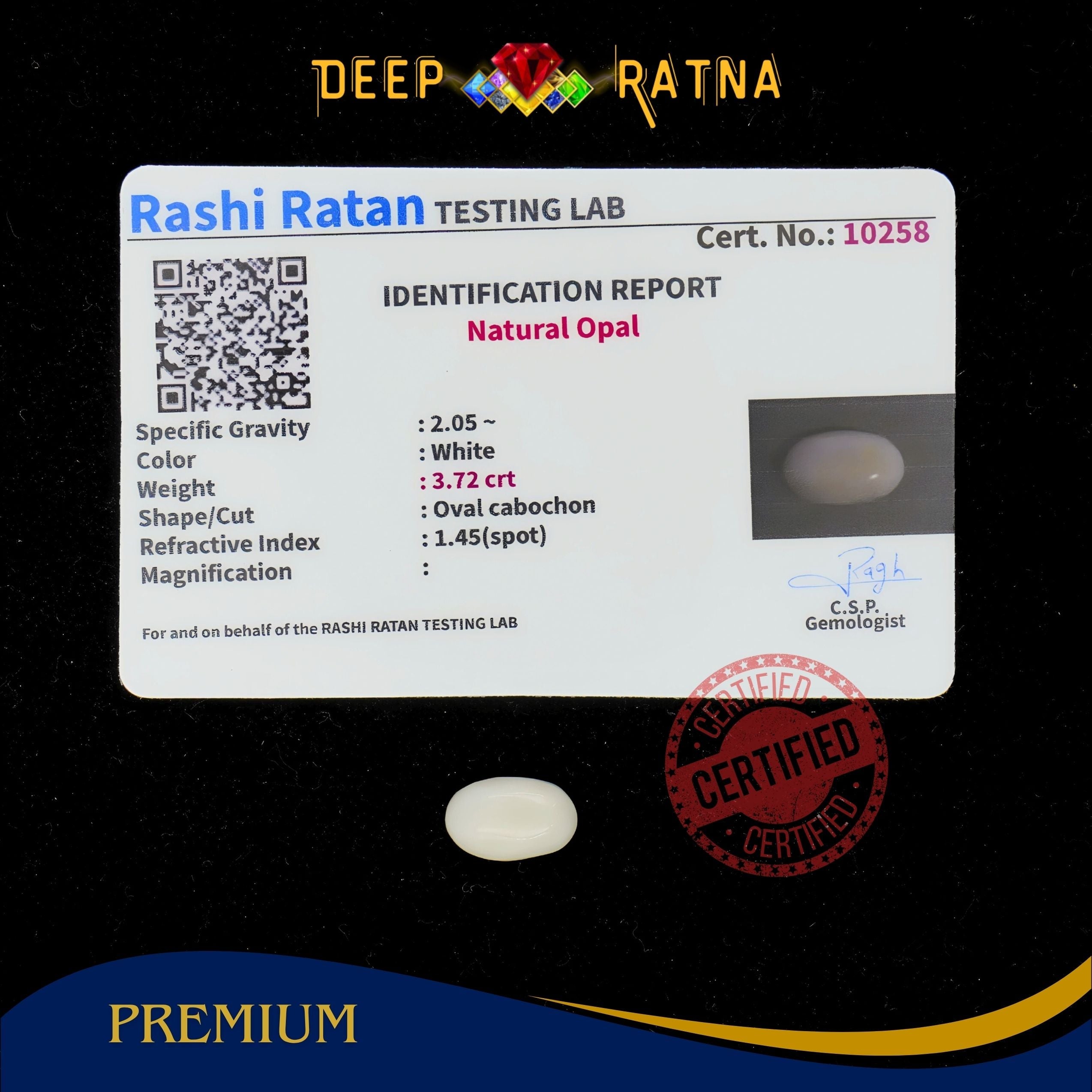 Opal 3.72 Carat Australian (Without Fire)