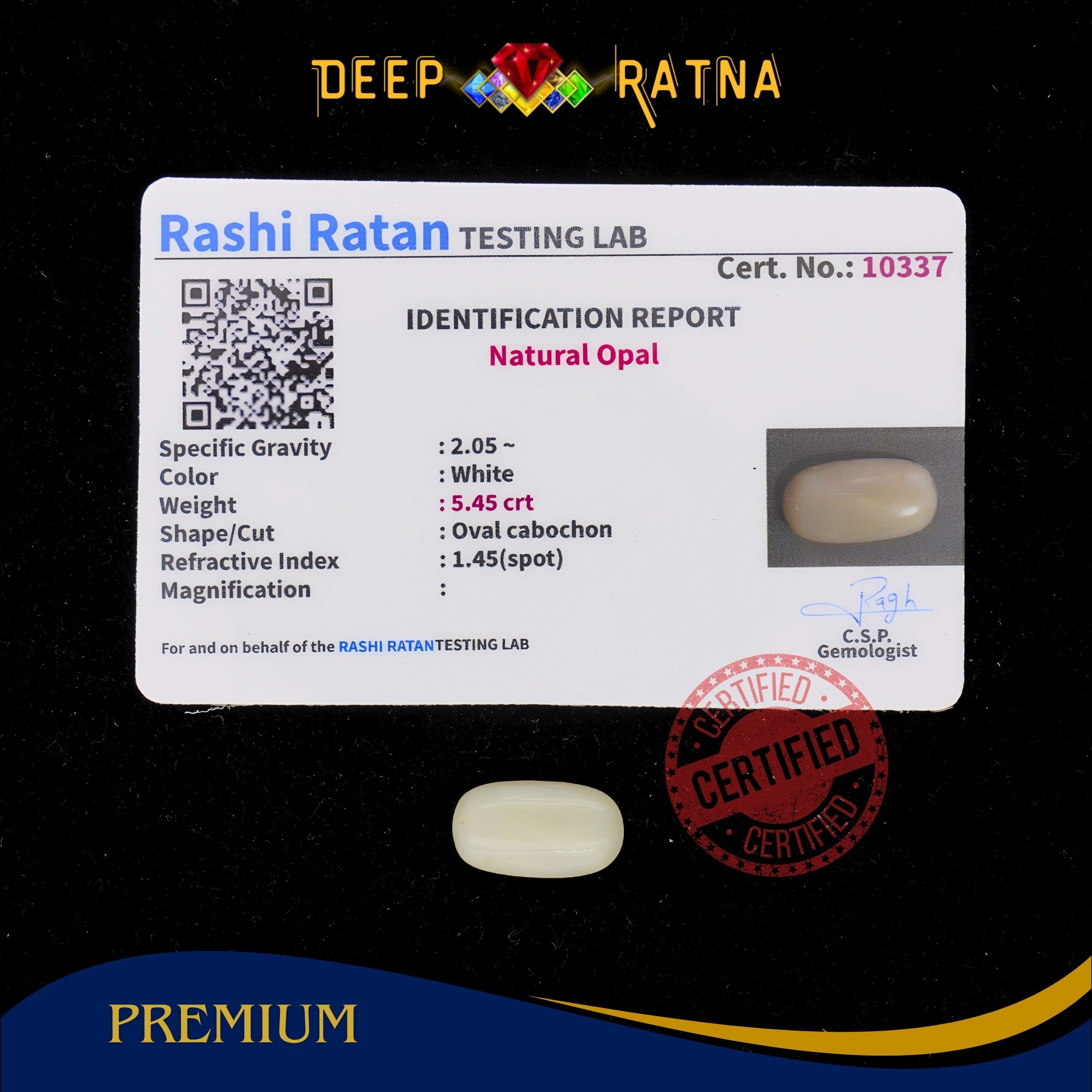 Opal 5.45 Carat Australian (Without Fire)