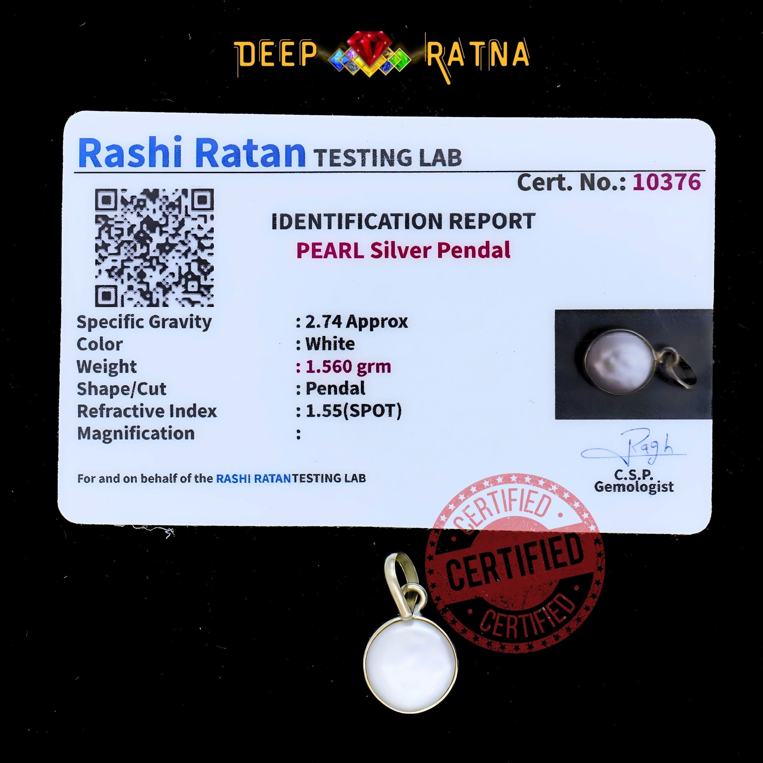 Pearl Silver Pendent (1.87 Gram)