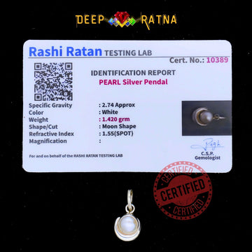Half Moon Pearl Silver Pendent (1.690 Gram)