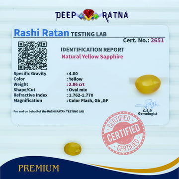 Yellow Sapphire 2.86 Carat (Thailand)