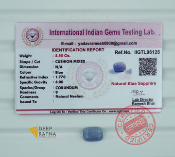 Blue Sapphire 5.55 Carat (Burma) Premium