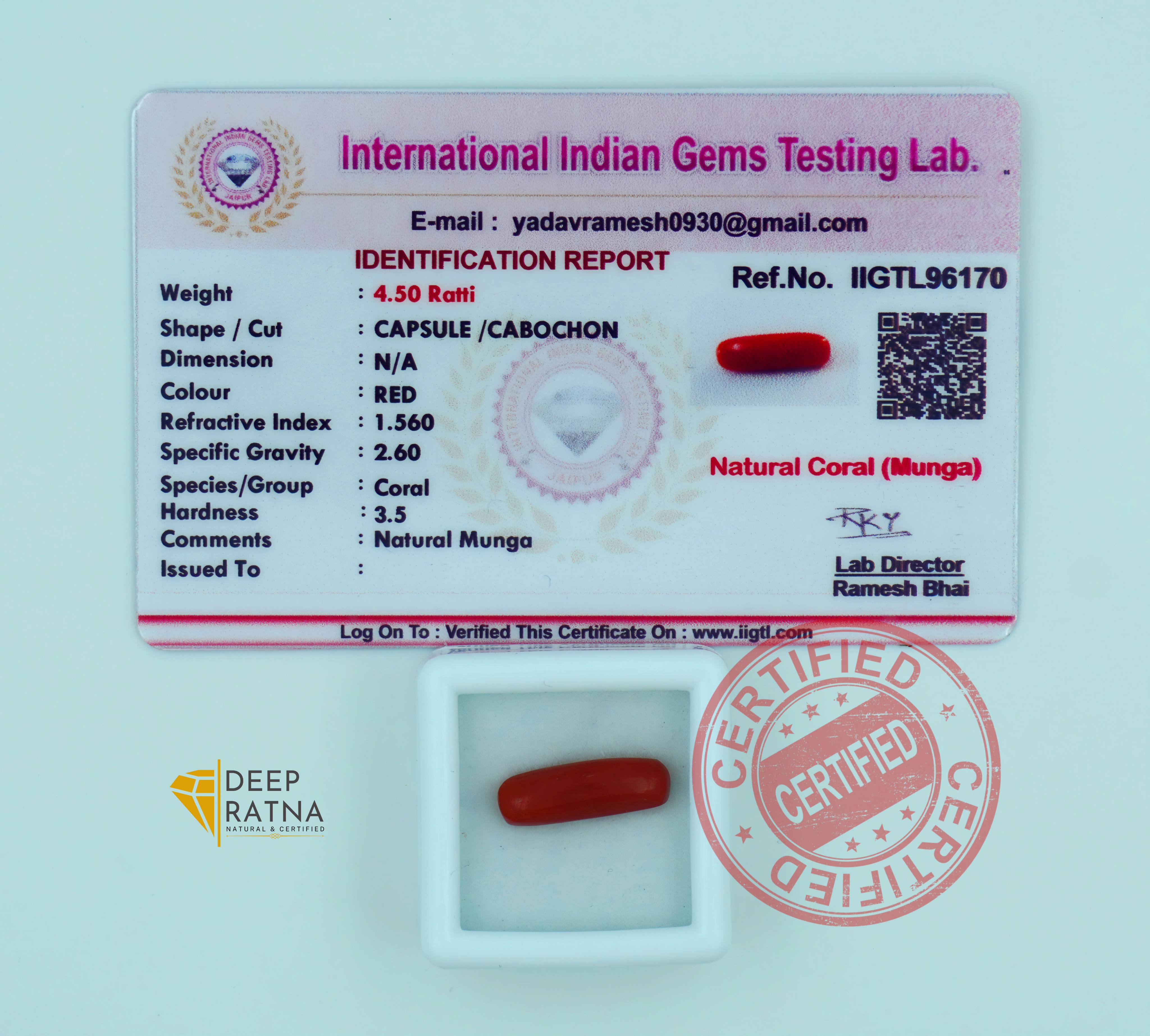 Red Coral 5 Carat (Italian)