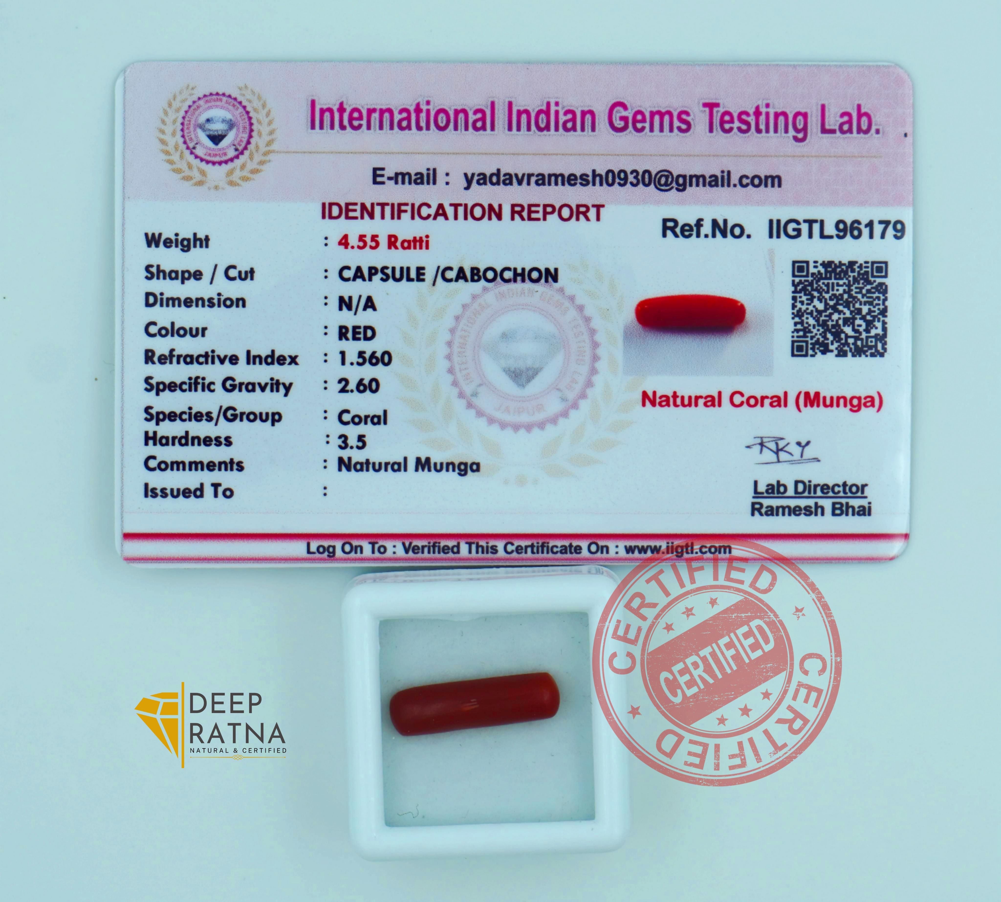 Red Coral 4.16 Carat (Italian)