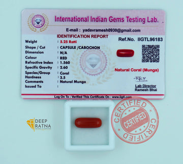 Red Coral 4.78 Carat (Italian)