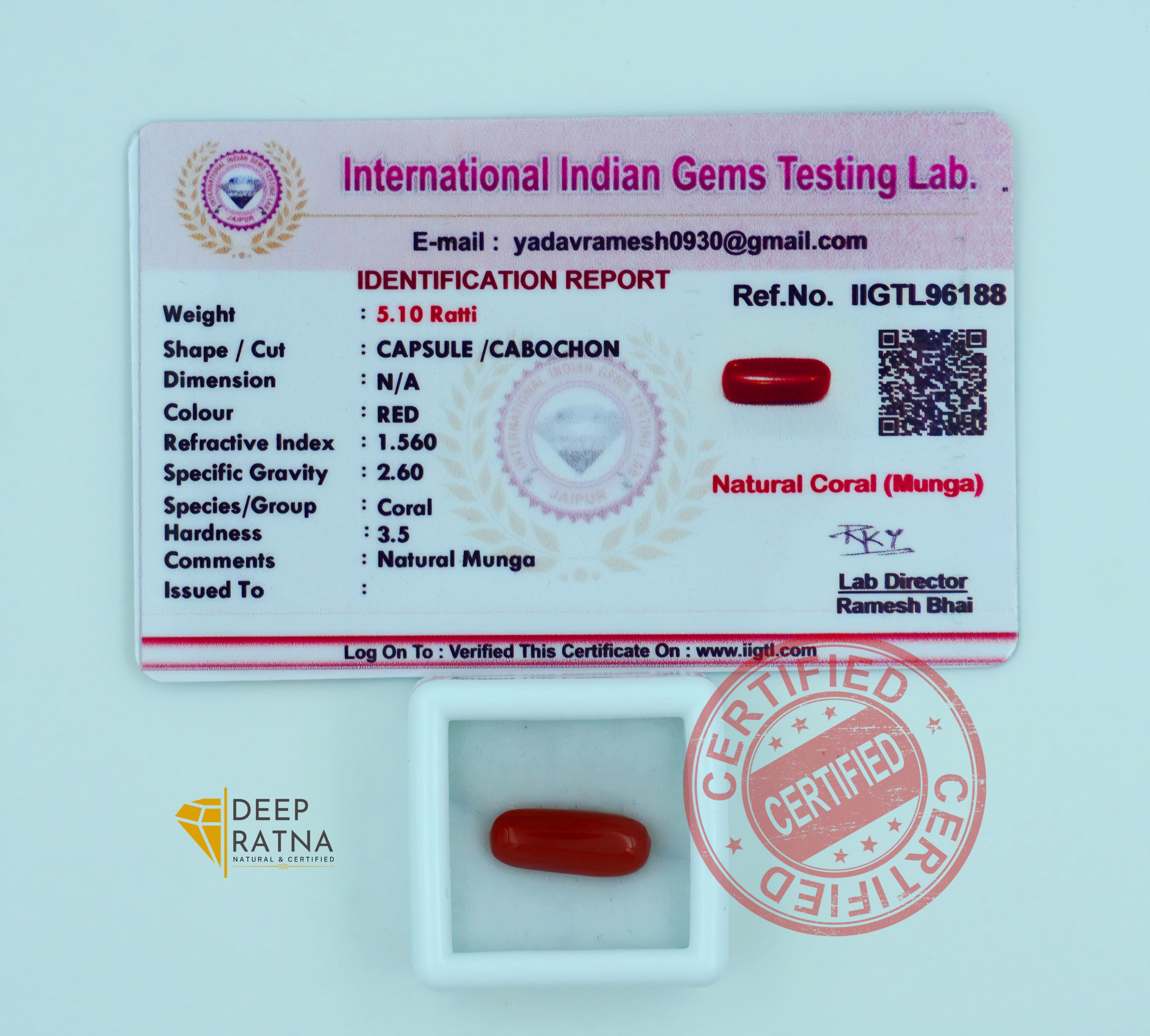 Red Coral 4.64 Carat (Italian)