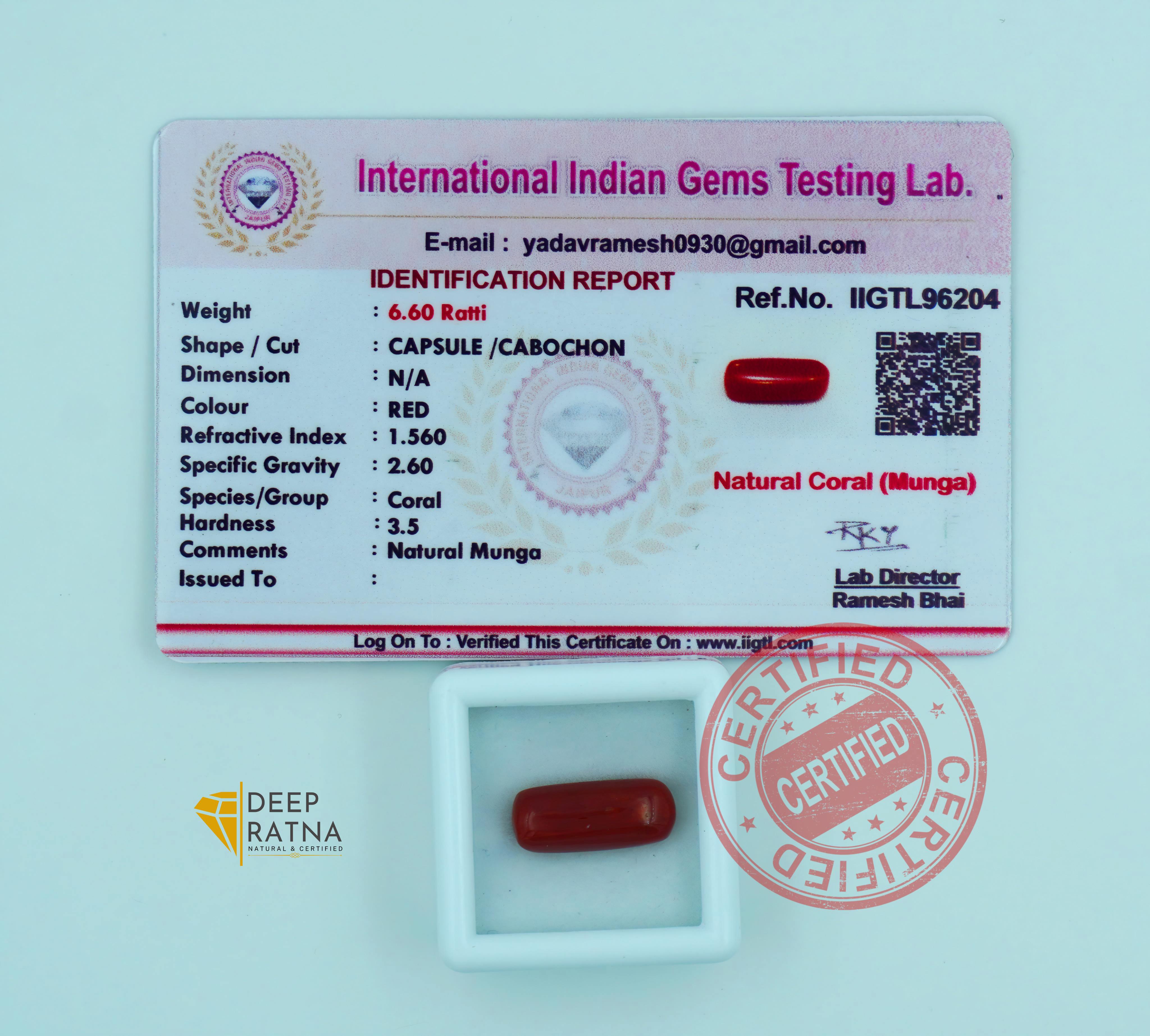 Red Coral 6 Carat (Italian)