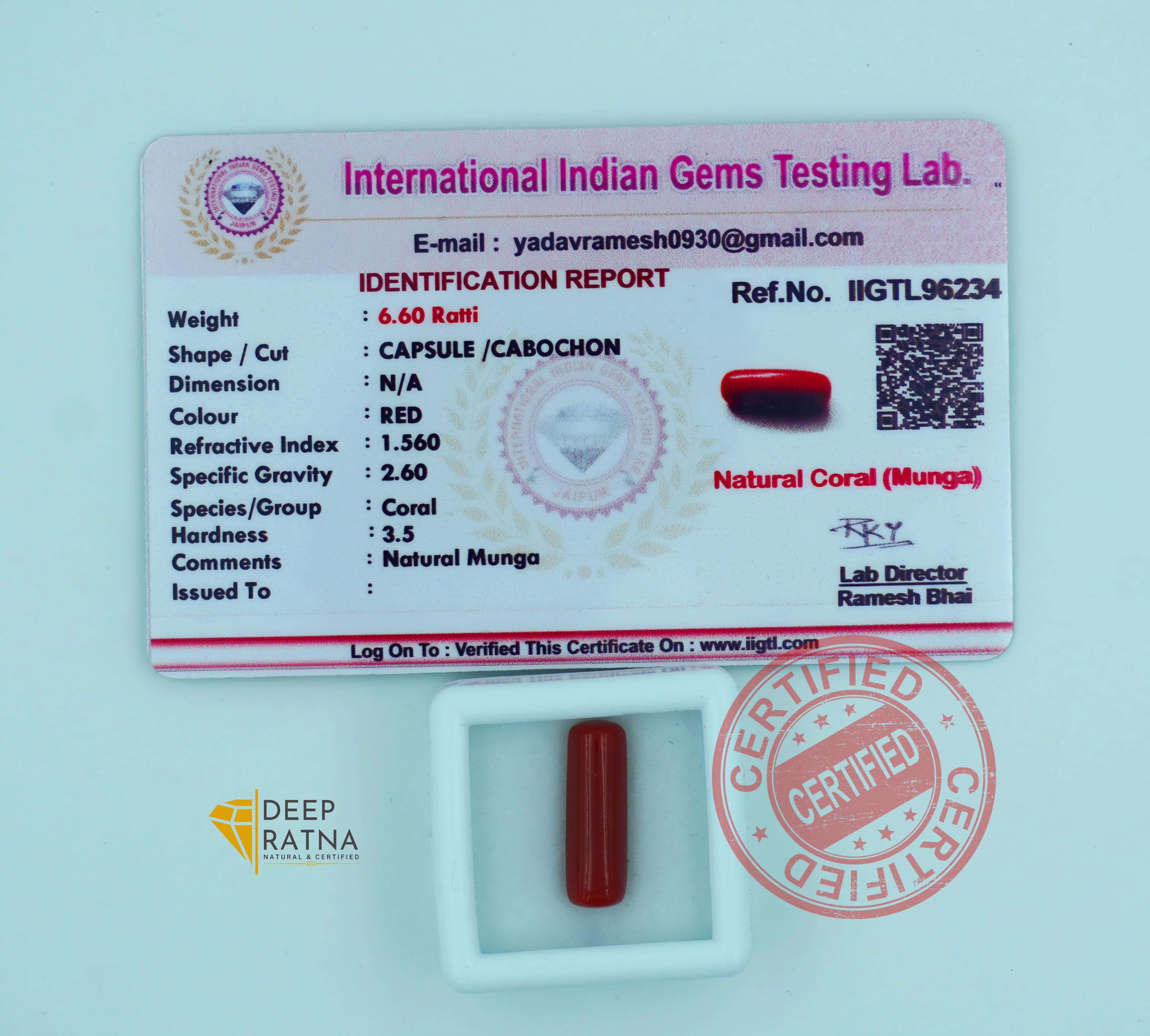 Red Coral 6 Carat (Italian)