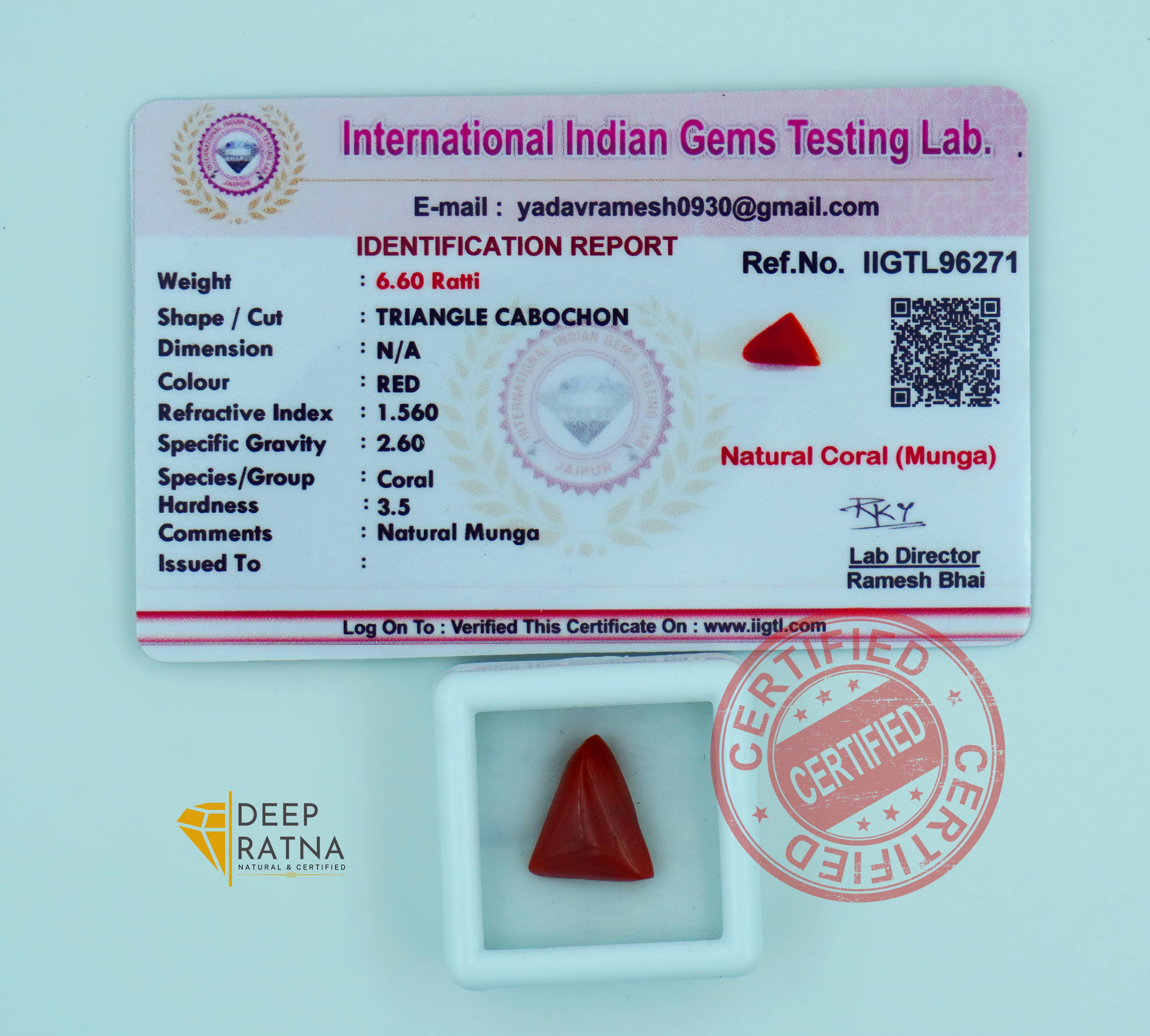 Red Coral 6 Carat (Italian)