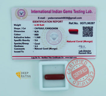 Red Coral 5.74 Carat (Italian)