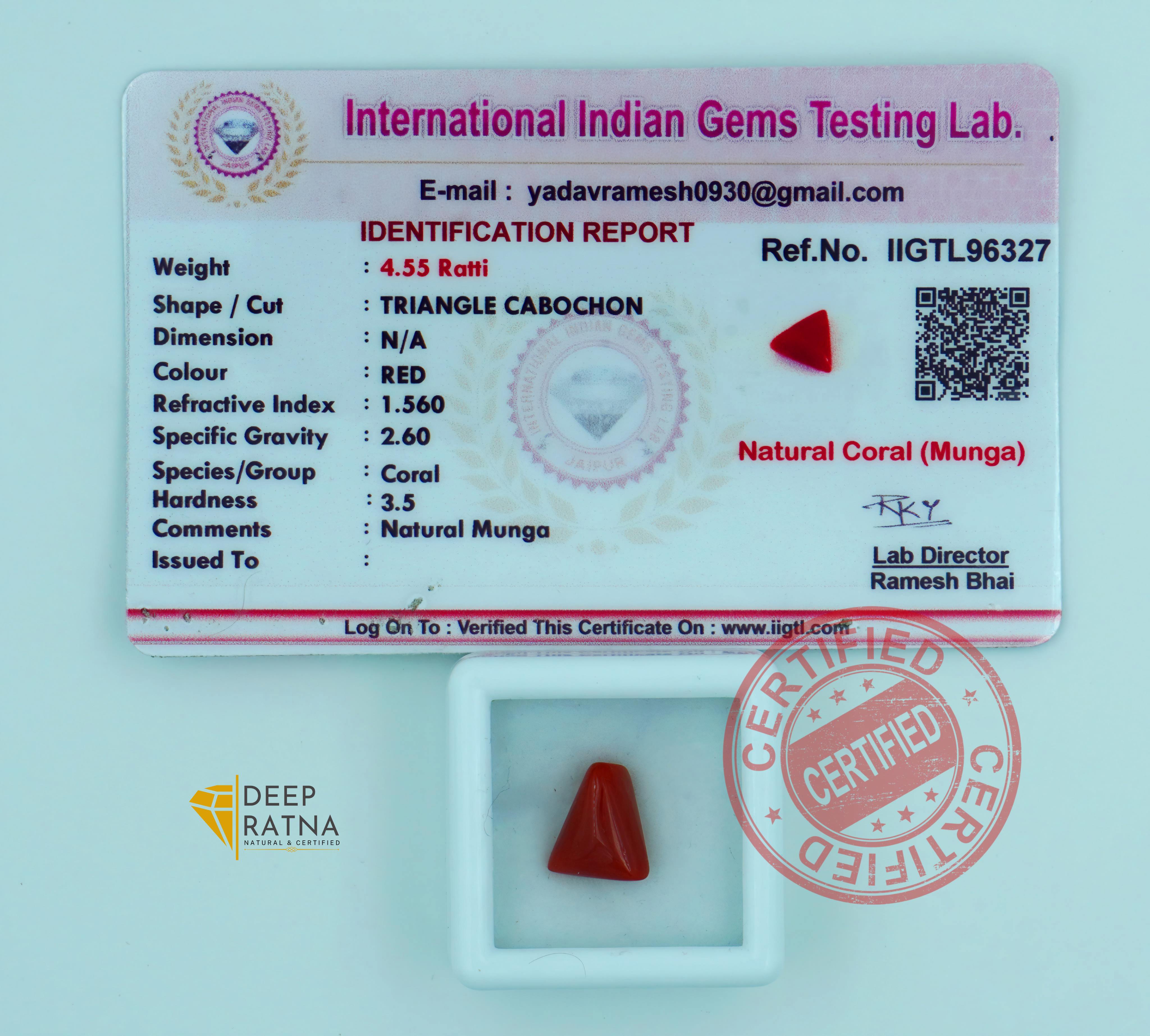 Red Coral 4.14 Carat (Italian)