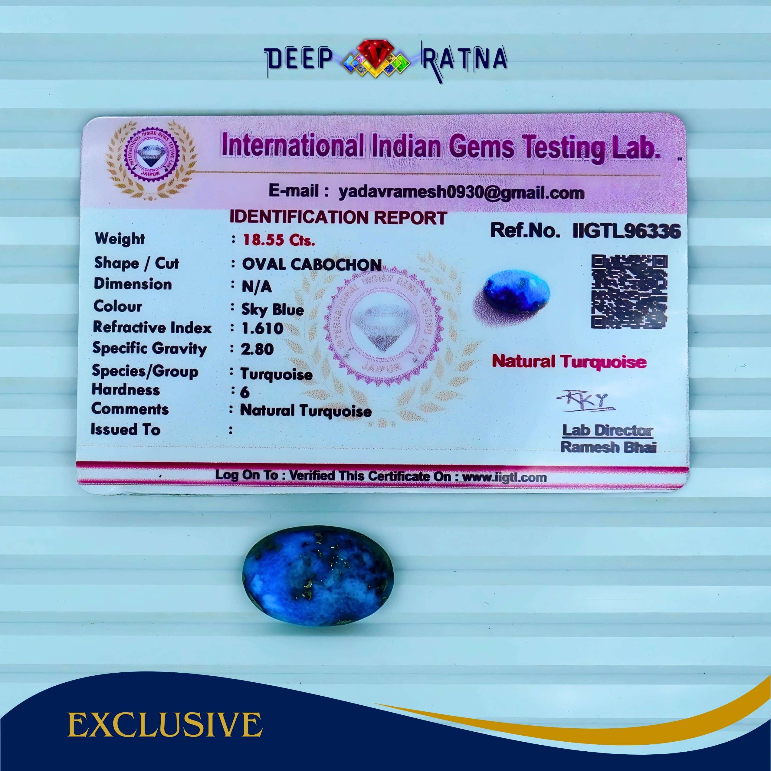 Irani Firoza (Turquoise) 18.55 Carat