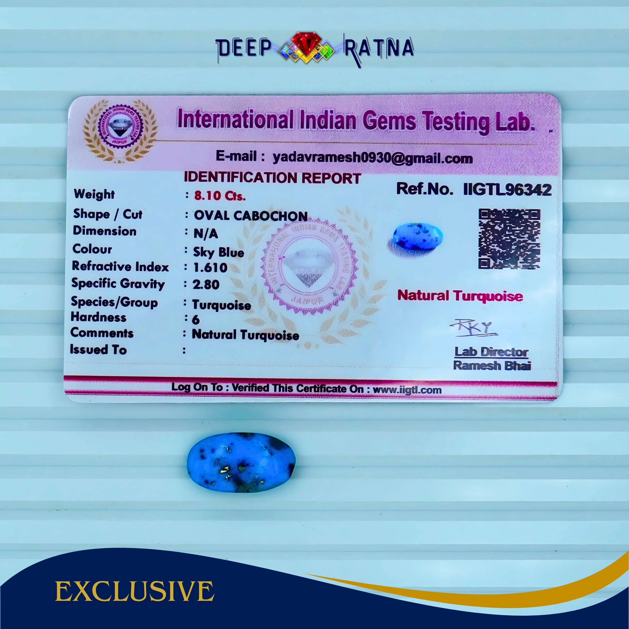 Irani Firoza (Turquoise) 8.10 Carat