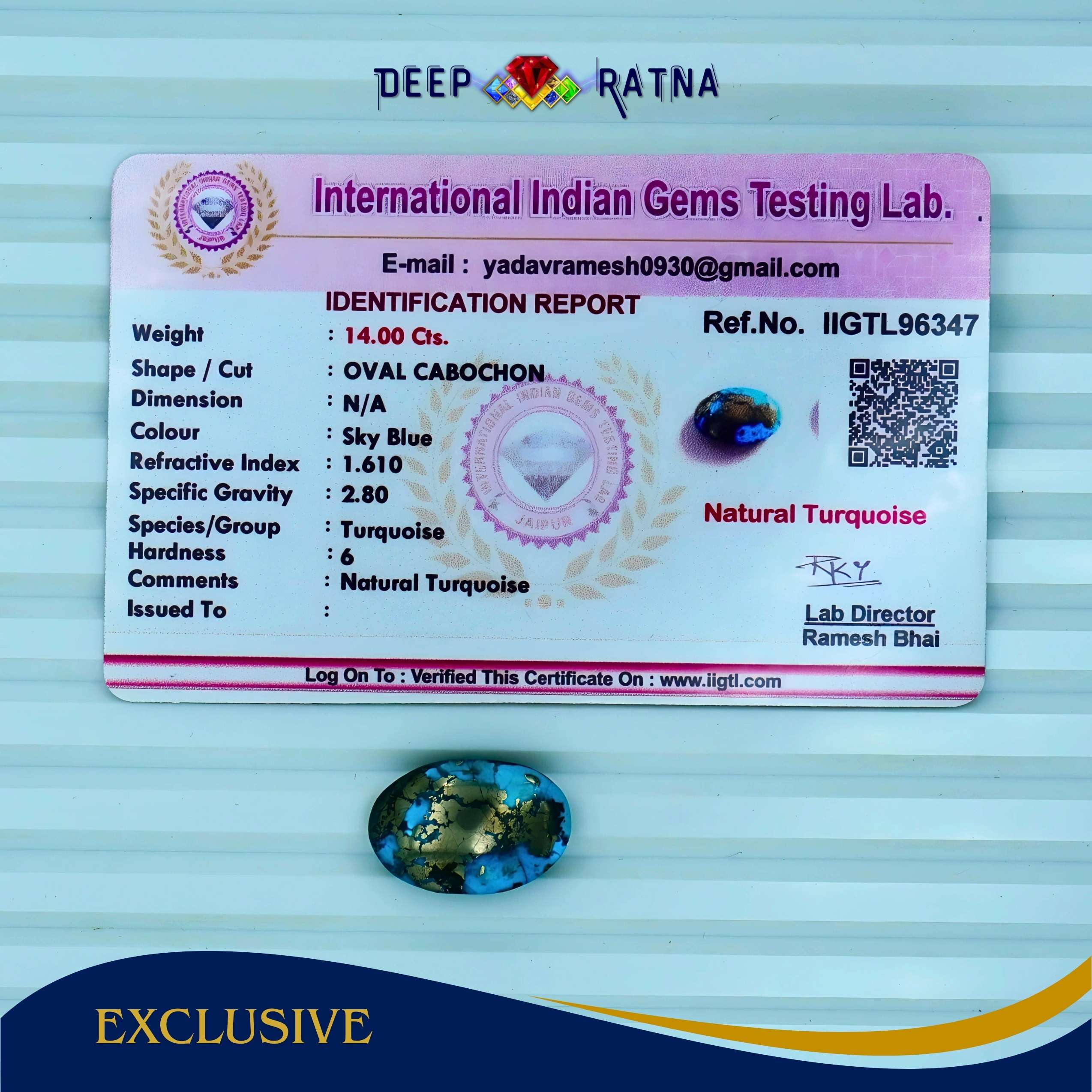 Irani Firoza (Turquoise) 14 Carat