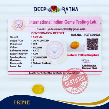 Yellow Sapphire 4 Carat (Thailand)