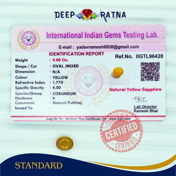 Yellow Sapphire 4 Carat (Thailand)