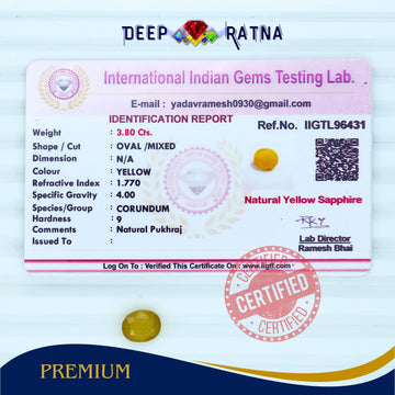 Yellow Sapphire 3.80 Carat (Thailand)