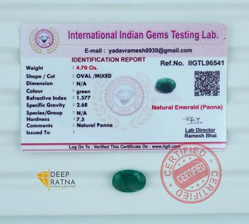 Emerald 4.70 Carat (5.17 Ratti) Brazil Premium