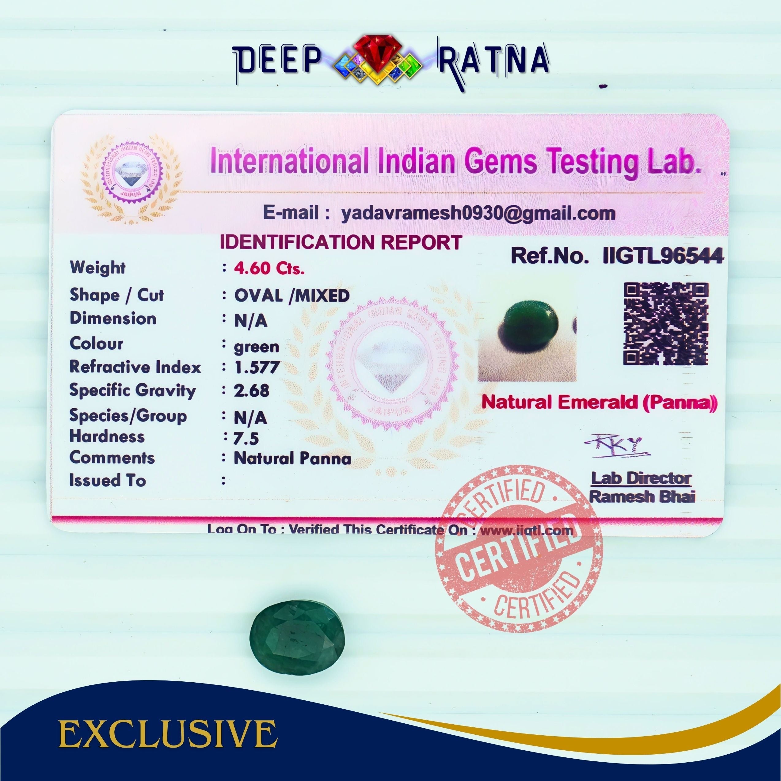 Emerald 4.60 Carat (Zambia)