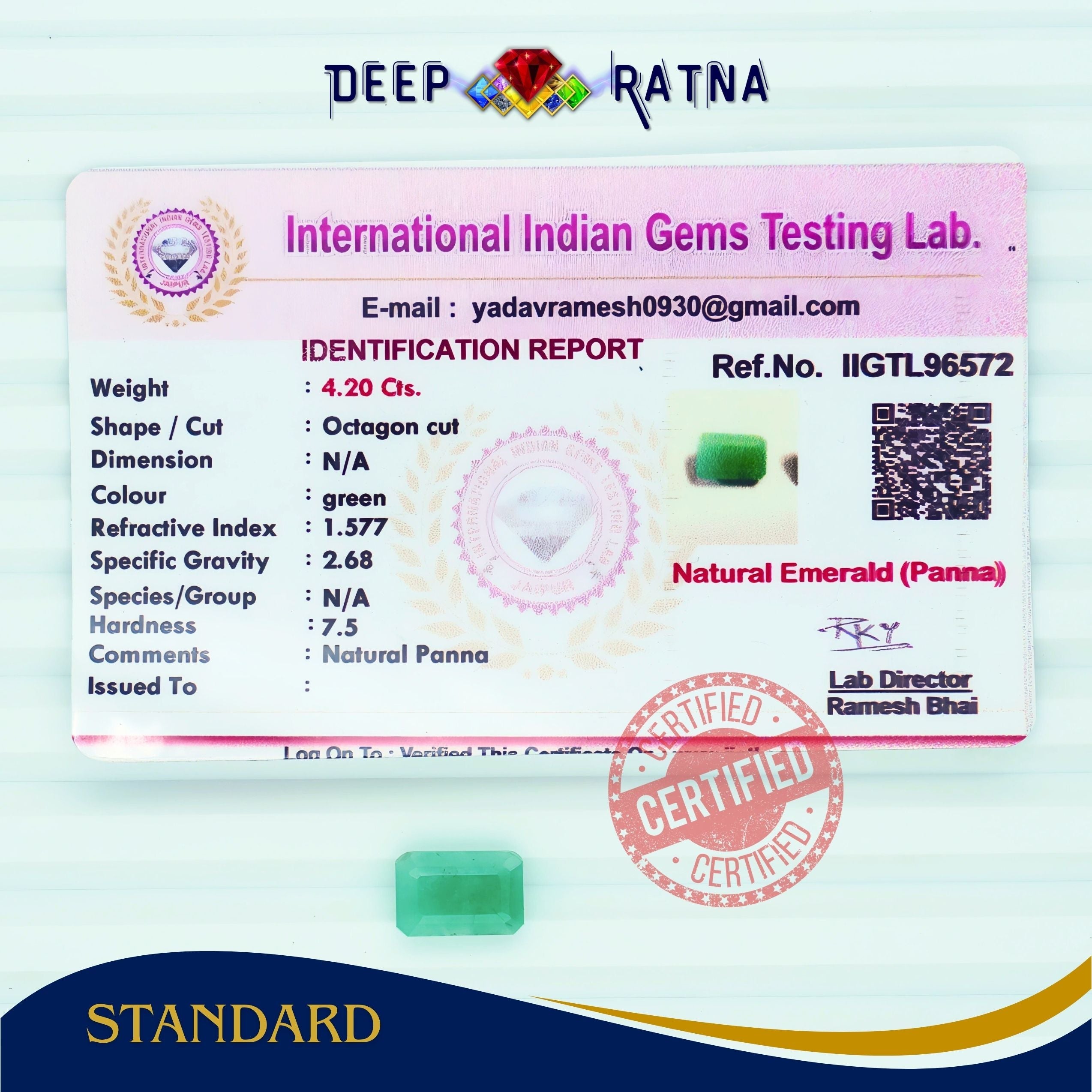 Emerald 4.20 Carat (Brazil)